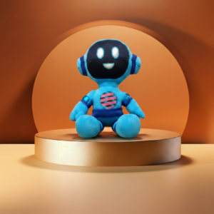 Peluche robot azul